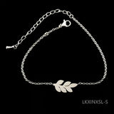 LKXINXSL Plant Leaves Bracelet for Women Charms Engagement Chain