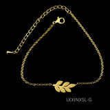 LKXINXSL Plant Leaves Bracelet for Women Charms Engagement Chain