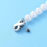 Stainless Steel Infinity Cremation Urn Bracelet with Pearl - Women's Keepsake