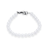 Stainless Steel Infinity Cremation Urn Bracelet with Pearl - Women's Keepsake