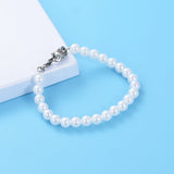 Stainless Steel Infinity Cremation Urn Bracelet with Pearl - Women's Keepsake