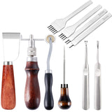 LMDZ Leather Craft Tools Kit Stitching Punch Carving Work Groover Set