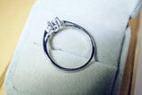 Tibetan Silver Heart CZ Zircon Wedding Band Ring Women Engagement Jewelry