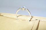 Tibetan Silver Heart CZ Zircon Wedding Band Ring Women Engagement Jewelry