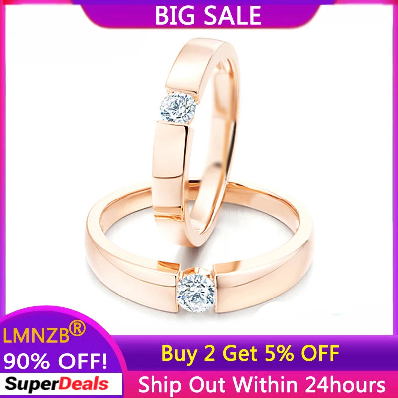Allergy Free Zircon Engagement Wedding Band Ring