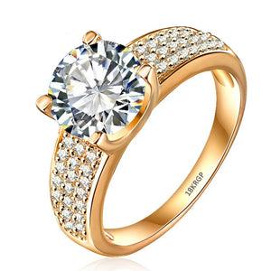 Yellow Zirconia Inlay Tibetan Silver Rings for Women