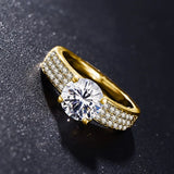 Yellow Zirconia Inlay Tibetan Silver Rings for Women