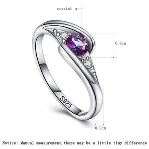Colorful Zirconia Crystal Rings Tibetan Silver Jewelry LR035
