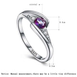 Colorful Zirconia Crystal Rings Tibetan Silver Jewelry LR035