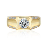 Tibetan Silver CZ Zircon Men's Wedding Band