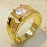 Tibetan Silver CZ Zircon Men's Wedding Band