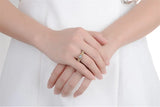 Tibetan Silver Zirconia Ring Engagement Wedding Women XR243
