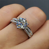 Tibetan Silver Zirconia Rings for Women