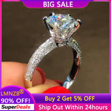 Tibetan Silver Wedding Engagement Ring 2ct CZ Zirconia Rings