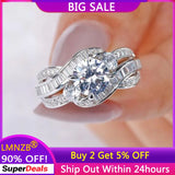 Tibetan Silver Zircon Twist Geometric Ring LR1005