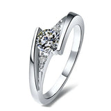 Tibetan Silver Zirconia Wedding Band Jewelry