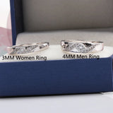 Tibetan Silver Couple Rings Engagement Wedding Bands