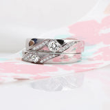Tibetan Silver Couple Rings Engagement Wedding Bands