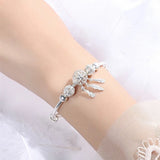 Tibetan Silver Tassel Feather Bracelet for Women