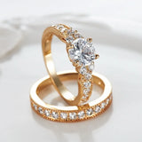 Tibetan Silver Rings Set with 2.0ct Cubic Zirconia for Women R045