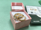 Tibetan Silver Rings Set with 2.0ct Cubic Zirconia for Women R045