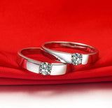 Tibetan Silver Ring Men 1.0ct Zirconia Wedding Band