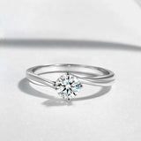 Tibetan Silver Zircon Rings For Women Wedding Band Jewelry