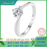 Tibetan Silver Zircon Rings For Women Wedding Band Jewelry