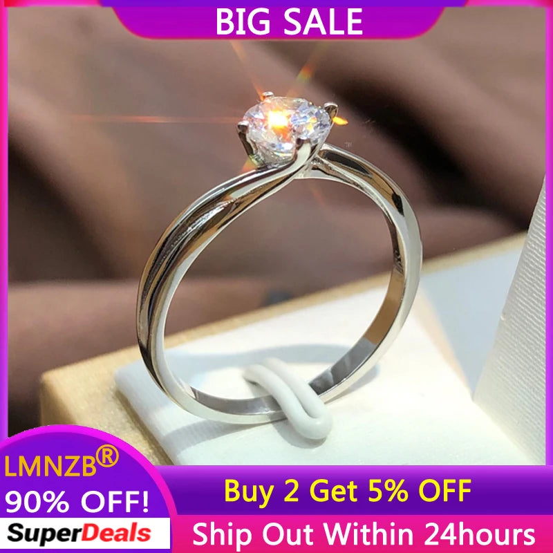 Tibetan Silver Zircon Rings For Women Wedding Band Jewelry
