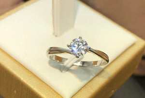 Tibetan Silver Zircon Rings For Women Wedding Band Jewelry