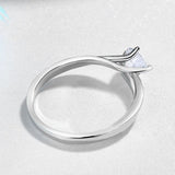 Tibetan Silver Zircon Rings For Women Wedding Band Jewelry