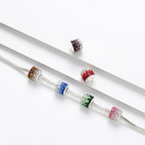 Tibetan Silver Crystal Beads for Charm Bracelets LC257