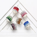 Tibetan Silver Crystal Beads for Charm Bracelets LC257