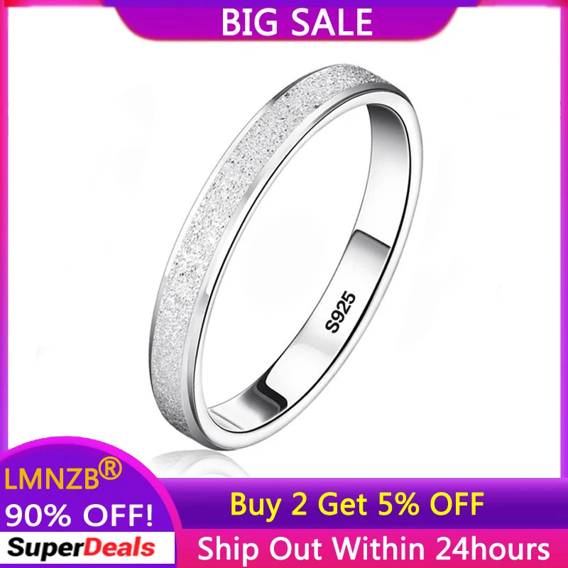 Unisex Unique Frosted Ring Tibetan Silver Wedding Band LR07