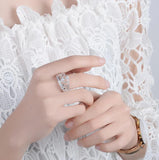 Tibetan Silver Crown Ring with CZ for Women