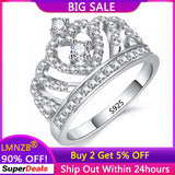 Tibetan Silver Crown Ring with CZ for Women