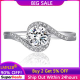 Tibetan Silver Round CZ Engagement Rings for Women