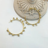 LODANY Big Circle Zircon Earrings European American Style