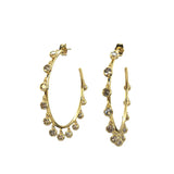 LODANY Big Circle Zircon Earrings European American Style