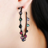 LODANY Big Circle Zircon Earrings European American Style