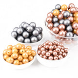 100pcs Silver Print Silicone Beads 12/15/19mm DIY Baby Teething Chewable Round