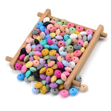 100pcs Silicone Lentil Beads 12mm BPA Free DIY Charms Baby Chew Toy
