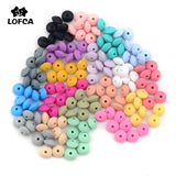 100pcs Silicone Lentil Beads 12mm BPA Free DIY Charms Baby Chew Toy