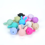10pcs Rabbit Silicon Beads for Teething Necklace DIY Baby Teether Beads