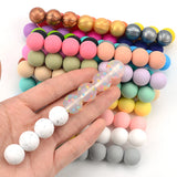 12mm Round Silicone Teething Beads 40pcs DIY Nursing Necklace Chew Beads
