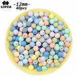 12mm Round Silicone Teething Beads 40pcs DIY Nursing Necklace Chew Beads