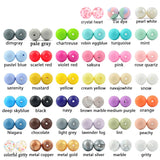 12mm Round Silicone Teething Beads 40pcs DIY Nursing Necklace Chew Beads