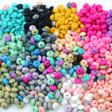 15mm Silicone Lentil Beads 100pcs/lot Baby Teether Toy DIY Necklace Jewelry