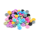 15mm Silicone Lentil Beads 100pcs/lot Baby Teether Toy DIY Necklace Jewelry