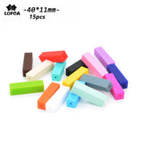 15pcs Silicone Beads for Teething Necklace BPA-Free Jewelry